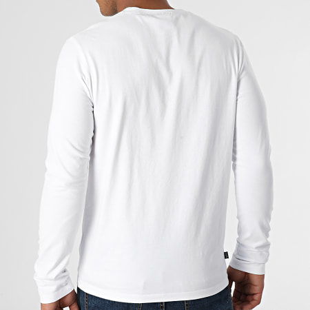 Superdry - Camiseta de manga larga con bordado de logotipo vintage M6010550A Blanco