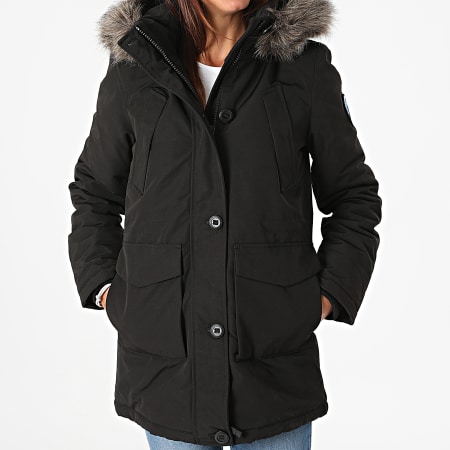 Superdry - Parka Con Capucha Mujer Everest Negra