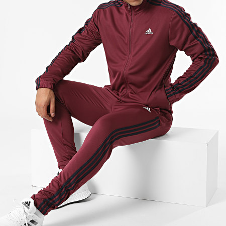 Adidas Sportswear - Ensemble De Survêtement A Bandes H52970 Bordeaux