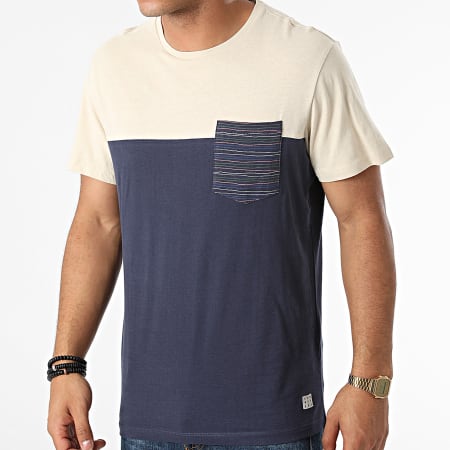Blend - Tee Shirt Poche 20712440 Bleu Marine Beige
