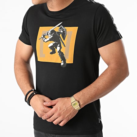 Capslab - Camiseta Link Stripe Negro