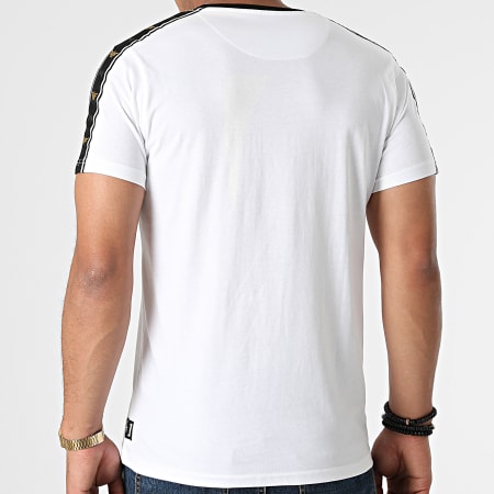 Capslab - Tee Shirt A Bandes Link Blanc