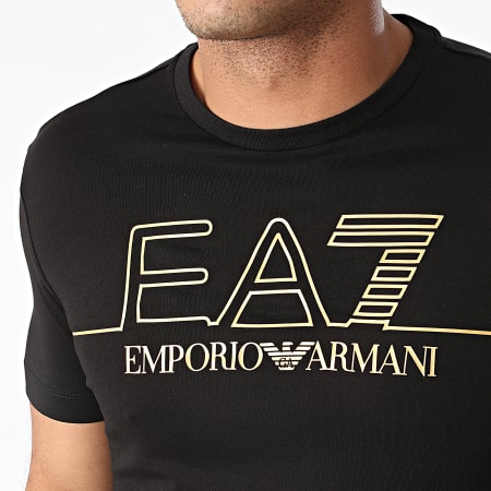 EA7 Emporio Armani - Tee Shirt 6KPT19-PJM9Z Noir Doré