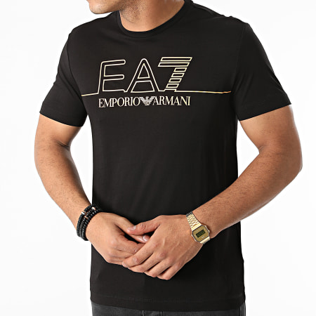 EA7 Emporio Armani - Tee Shirt 6KPT19-PJM9Z Noir Doré