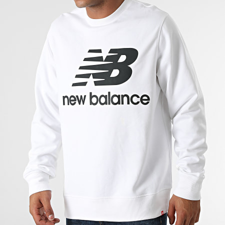New Balance - Sudadera Cuello Redondo MT03560 Blanco