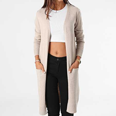 Only - Cardigan Femme Marco Beige Chiné