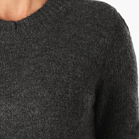 Only - Crea Treats Vestido de suéter de manga larga para mujer Charcoal Grey Melange