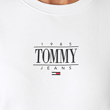 Tommy Jeans - Sweat Crewneck Femme Regular Essential Logo 1046 Blanc