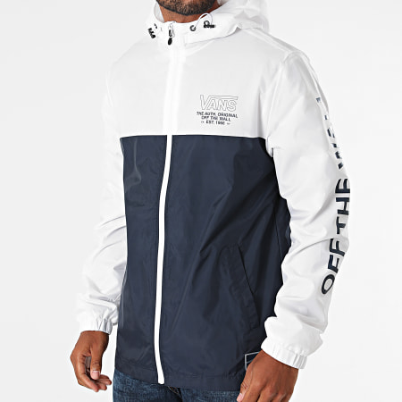 Vans Coupe-Vent A Capuche Sequence A5FPP Bleu Marine Blanc Ryses