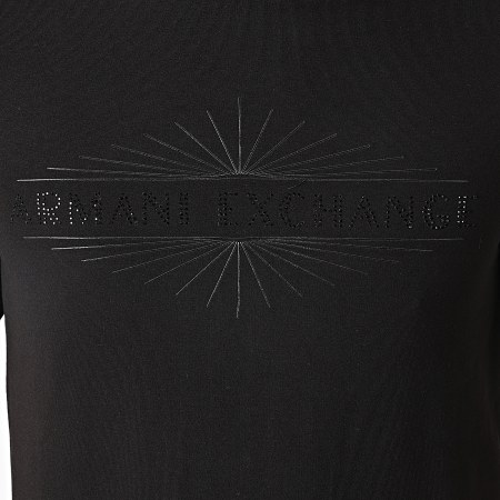 Armani Exchange - Camiseta con diamantes de imitación 6KZTGG-ZJE6Z Negro