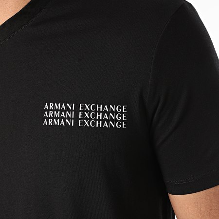 Armani Exchange - Camiseta con cuello en V 6KZTGX-ZJBVZ Negro