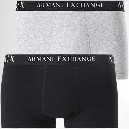 Armani Exchange - Set di 2 boxer 956001-CC282 Nero Heather Grigio