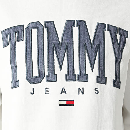 Tommy Jeans - Felpa girocollo Collegiate 2545 Ecrù