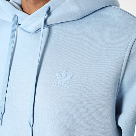 Adidas Originals - Sweat Capuche Trefoil H09143 Bleu Clair