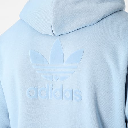 Adidas Originals - Sweat Capuche Trefoil H09143 Bleu Clair