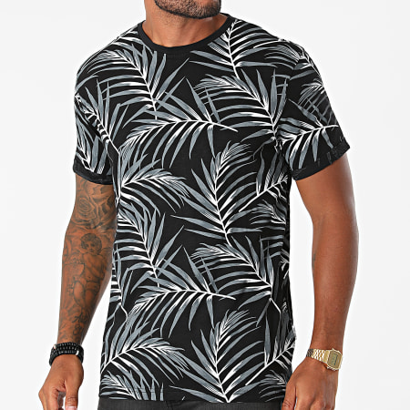 Only And Sons - Tee Shirt Floral Iason Noir