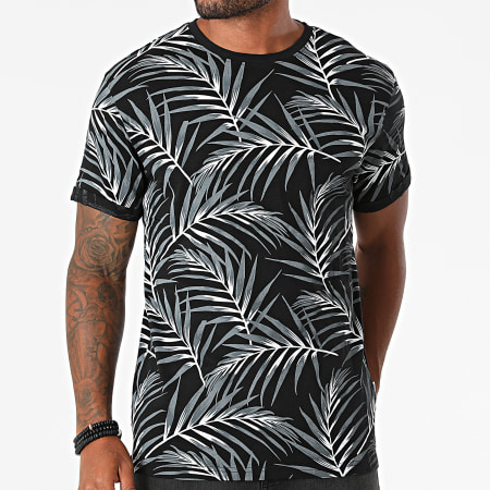 Only And Sons - Tee Shirt Floral Iason Noir
