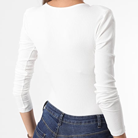 Only - Body Femme A Manches Longues Simple Life Ecru