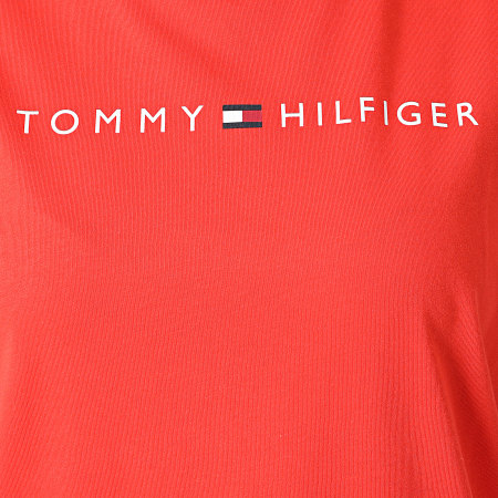 Tommy Hilfiger - Vestido Camiseta Regular Mujer 1639 Rojo Coral