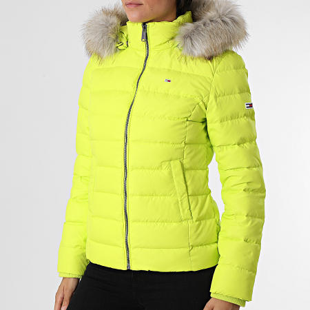Tommy Jeans - Anorak Mujer Piel Con Capucha 8588 Amarillo Verde Fluo