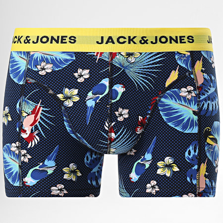 Jack And Jones - Pack De 3 Boxers Flower Bird Negro Azul Marino Floral