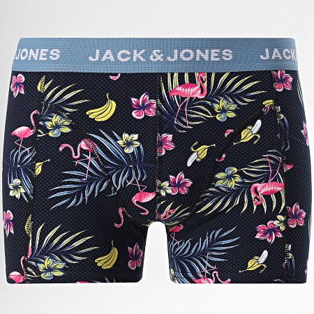Jack And Jones - Lot De 3 Boxers Flower Bird Noir Bleu Marine Floral
