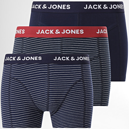 Jack And Jones - Pack De 3 Calzoncillos Peter Azul Marino Negro