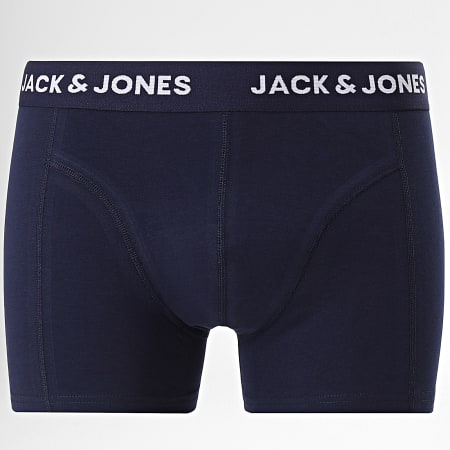 Jack And Jones - Lot De 3 Boxers Peter Bleu Marine Noir