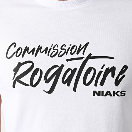 Niaks - Maglietta bianca nera Rogatory