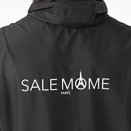 Sale Môme Paris - Back Logo Windbreaker Negro Blanco