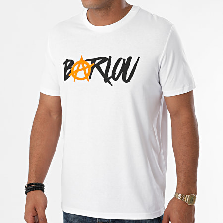 Seth Gueko - Camiseta Pecho Neón Naranja Blanco