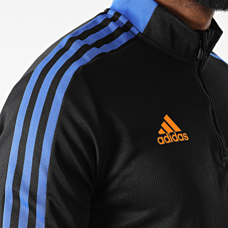 Adidas Sportswear - Sweat Col Zippé A Bandes Real Madrid GR4327 Noir
