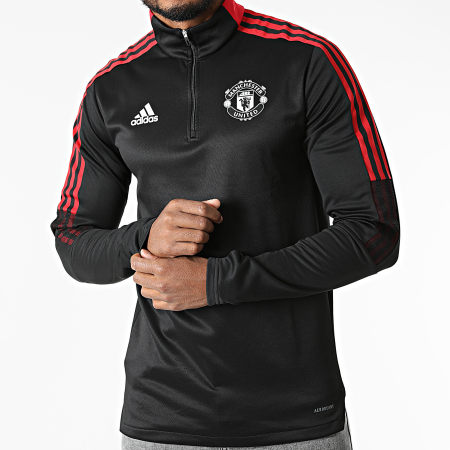 Adidas Sportswear - Sweat Col Zippé A Bandes Manchester United GR3801 Noir