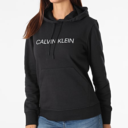 Calvin Klein - Felpa con cappuccio da donna W311 Nero