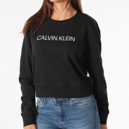 Calvin Klein - Sudadera Mujer Cuello Redondo W312 Negro