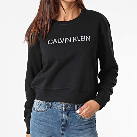 Calvin Klein - Felpa girocollo da donna W312 Nero