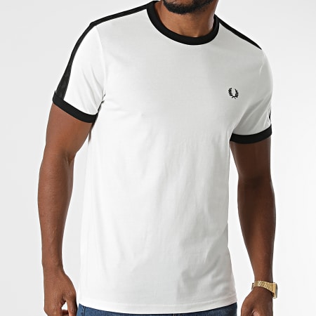 Fred Perry - Tee Shirt A Bandes Tonal Taped Ringer M2681 Ecru