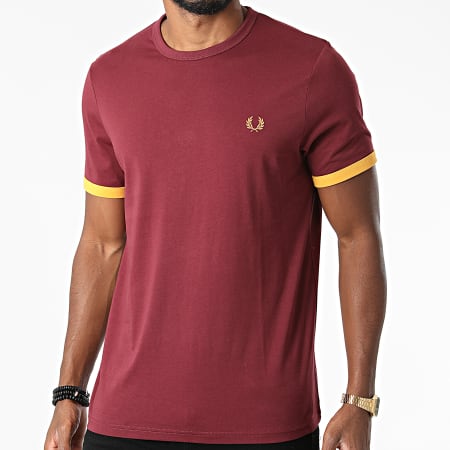Fred Perry - Tee Shirt Ringer Bordeaux
