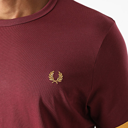 Fred Perry - Tee Shirt Ringer Bordeaux