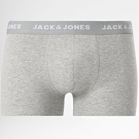 Jack And Jones - Pack De 5 Bóxers Básicos Lisos Negro Azul Real Gris Jaspeado