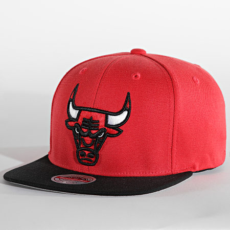 Mitchell and Ness - Casquette Snapback Wool 2-Tone Chicago Bulls Rouge