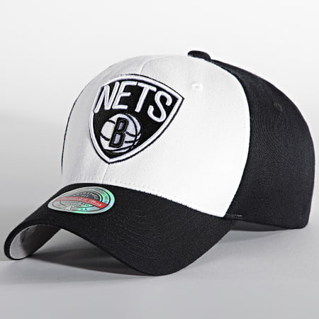 Mitchell and Ness - Casquette Front Post Stretch Brooklyn Nets Noir Blanc