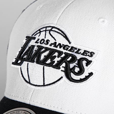 Mitchell and Ness - Gorra Los Angeles Lakers Front Post Stretch negro blanco
