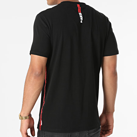 PSG - Tee Shirt Poche A Bandes Pocket Stripes P14125C-CL05 Noir