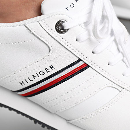 Tommy Hilfiger - Baskets Iconic Leather Runner Stripes 3923 White