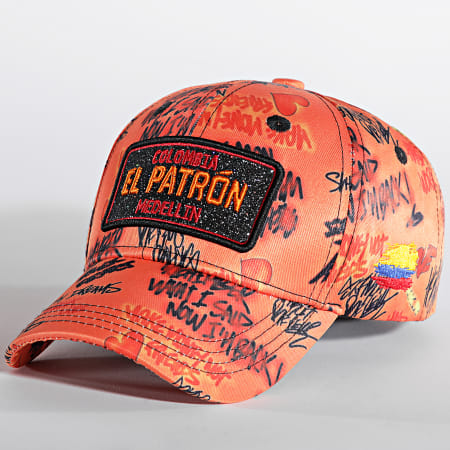 Skr - Cappello da bambino arancione con stampa El Patron