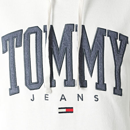 Tommy Jeans - Sweat Capuche Collegiate 2543 Ecru