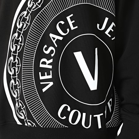 Versace Jeans Couture - Sweat Crewneck Off Centered V Emblem 71GAIT11-CFOOT Noir