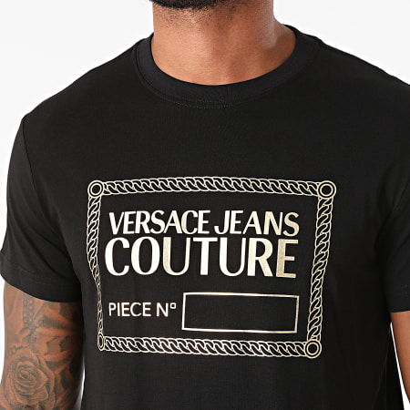 Versace Jeans Couture - Tee Shirt Piece NR Foil 71GAHT27-CJ00T Noir Doré