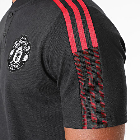 Adidas Sportswear - Polo Manches Courtes A Bandes Manchester United FC GR3823 Noir